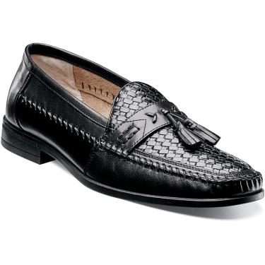 Strafford Woven Tassel Loafer Nunn Bush Men's Strafford Woven Moc Toe Tassel Leather Casual Slip On