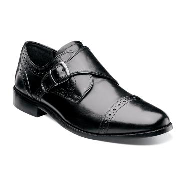 Newton Monk Strap Cap Toe Nunn Bush Men's Newton Cap Toe Leather Casual Monk Strap