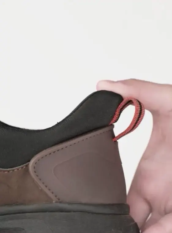 Gif features the Nunn Bush EZ on heel on the Sedona EZ Moc Toe Slip On. 