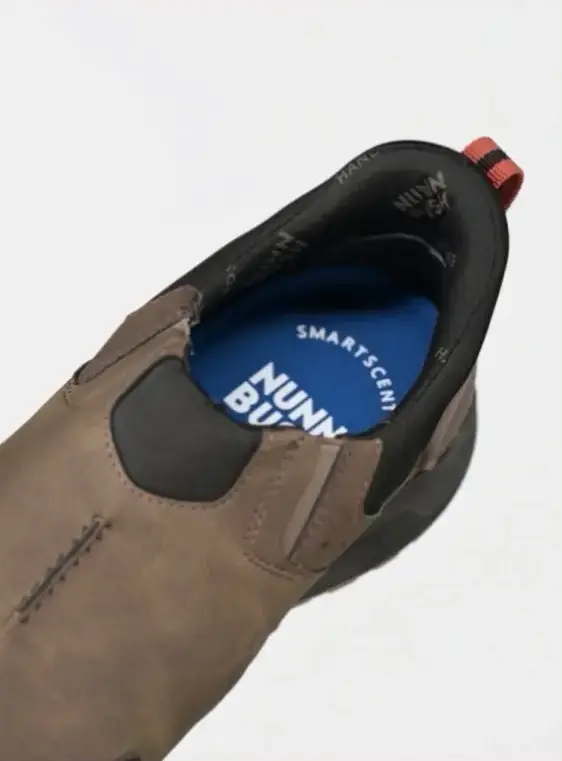 Gif features the Nunn Bush EZ on heel on the Sedona EZ Moc Toe Slip On. 