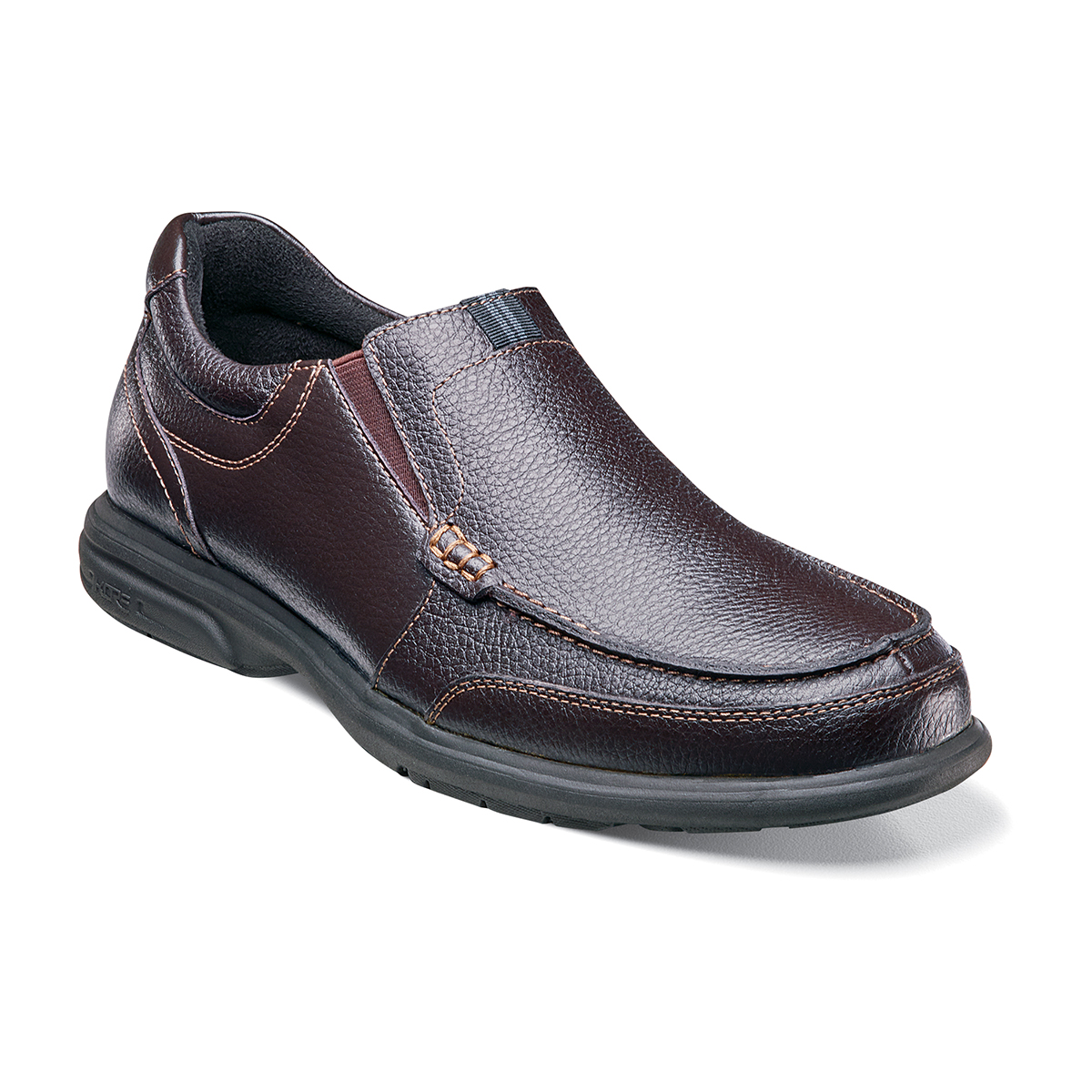 Men's Comfort Gel Shoes | Dark Brown Moc Toe Slip On | Nunn Bush Carter
