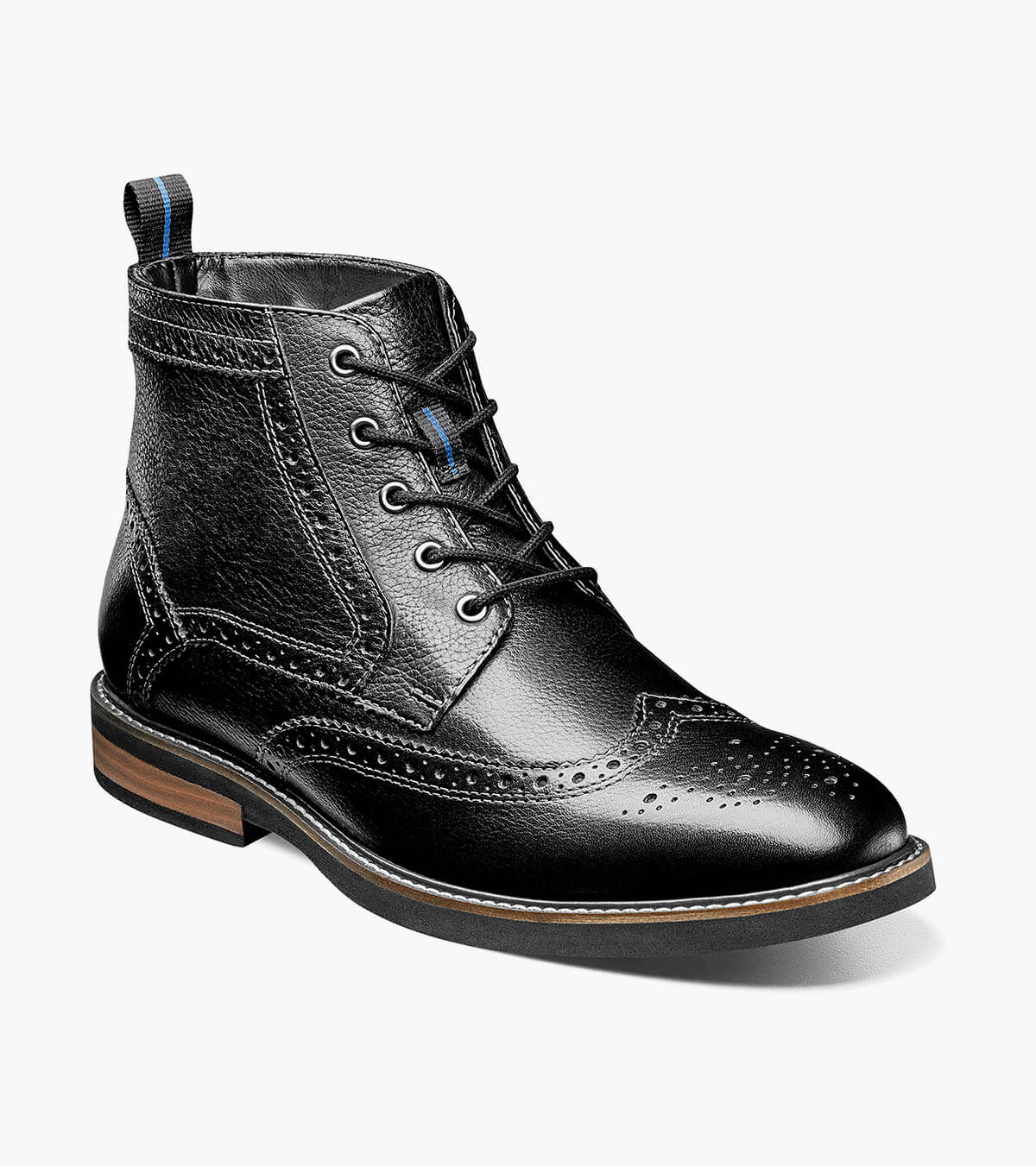 mens black wingtip boots