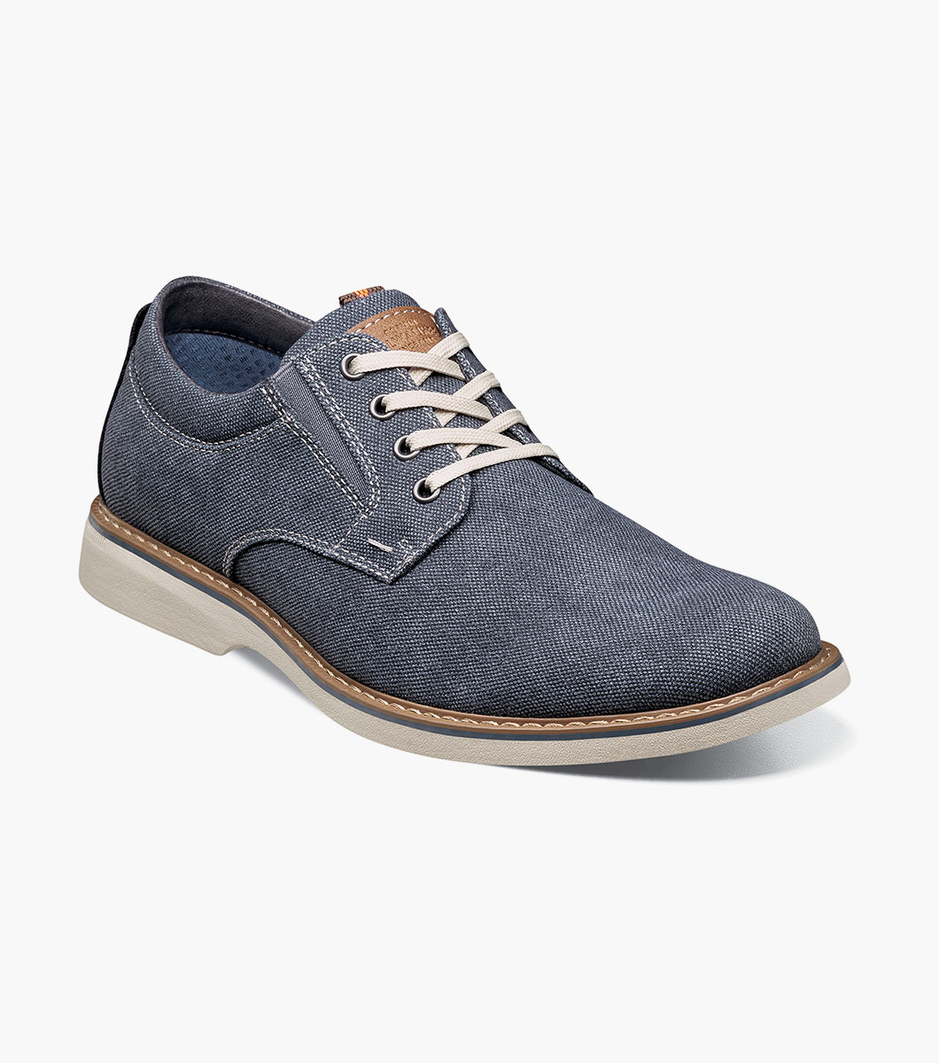 Nunn Bush Shoes Otto Canvas Plain Toe Oxford Blue Denim Size 11