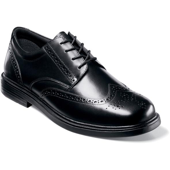 Clearance Shoes | Black Wingtip Oxford | Nunn Bush Eagan