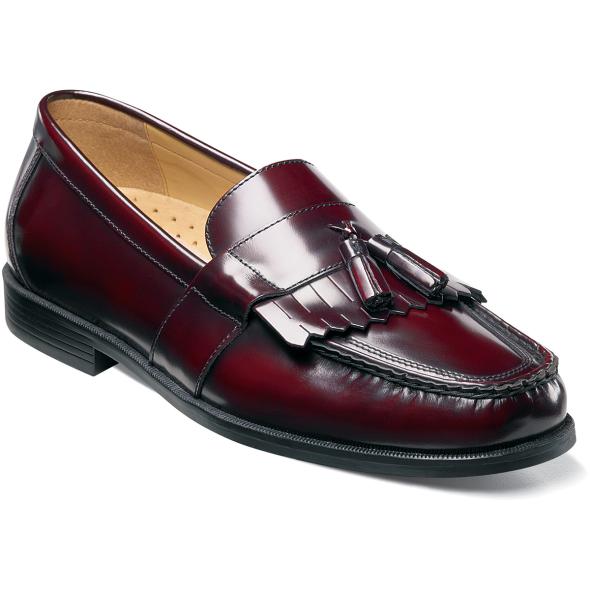 Men s Dress  Shoes  Burgundy Moc Toe Tassel  Slip On Nunn 