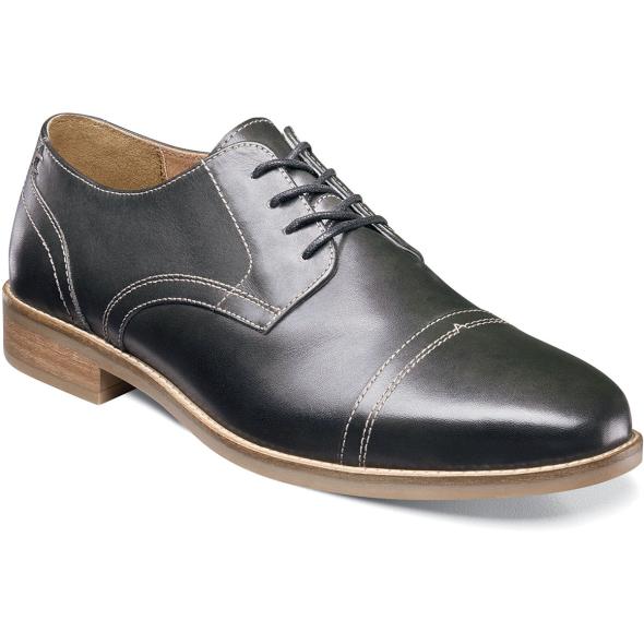 This is the Nunn Bush Men s Chester Cap Toe Leather Oxford. The upper is hand burnished genuine leather for breathability and long lasting comfort. The textured fabric linings provide a soft comfortable feel as well as wicks moisture away from the foot. Our Dual Comfort technology is a unique combination of two foam compounds that you have to feel for yourself to believe. The top most layer is created from memory foam, which forms to your foot for instant comfort. The bottom layer is created from an open cell foam that absorbs the pressure of each step and provides all-day comfort. The sole has a rubber bottom for traction and comfort and a stacked natural color heel.