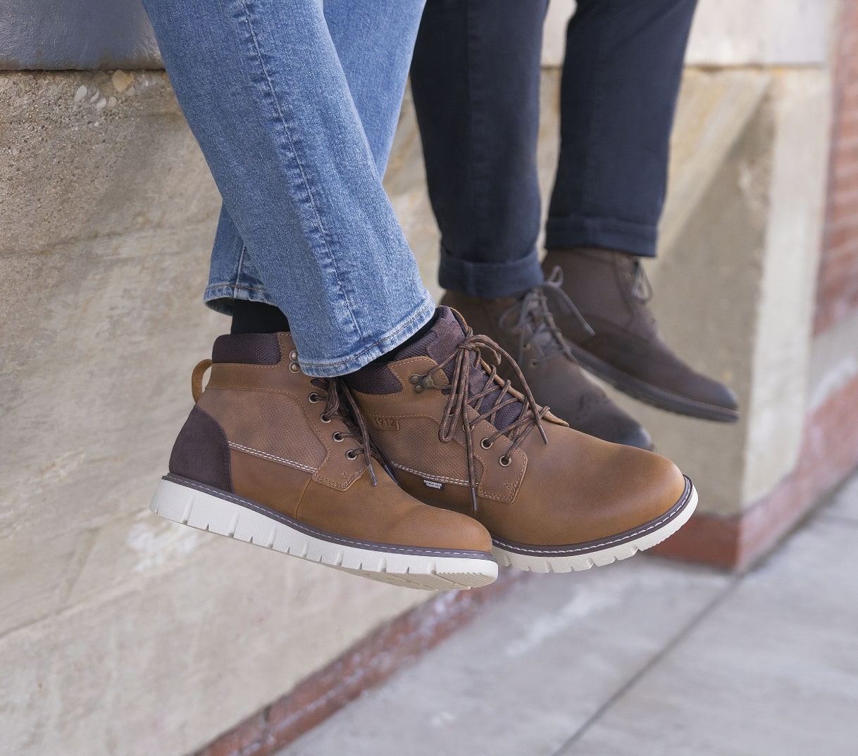 Nunn Bush boots featuring the Karnak Plain Toe Boot in tan.