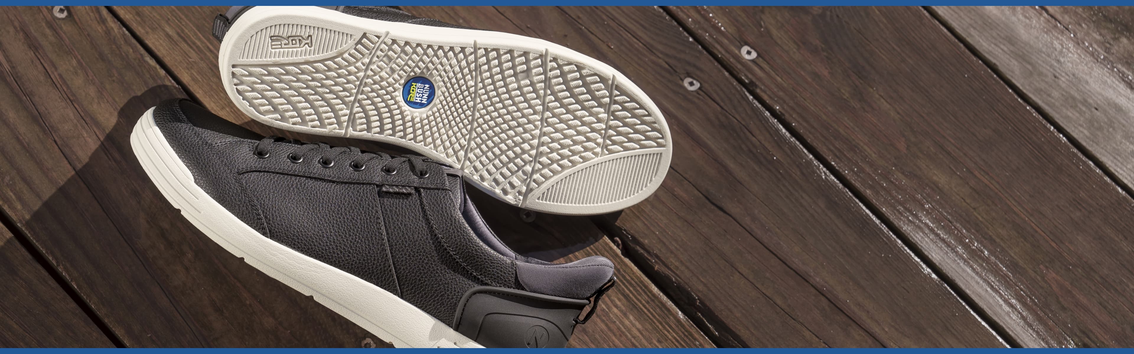 Image features the Kore City Walk EZ sneaker in charcoal.