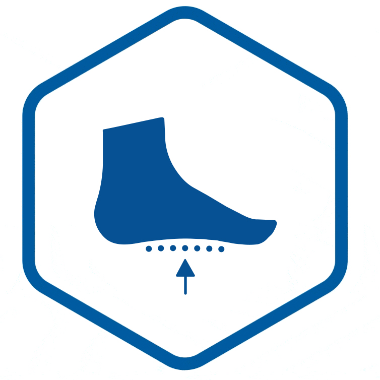 Dual Comfort - Our Dual Comfort technology combines two different EVA foam compounds and arch support in the footbed