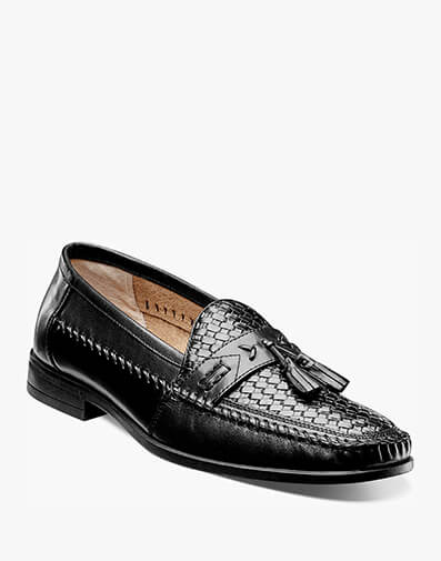 Strafford Woven Tassel Loafer Black