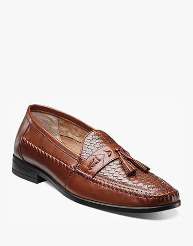 Strafford Woven Tassel Loafer in Cognac for $69.95