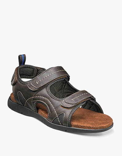 Rio Grande Three Strap Sandal in Brown for $44.95