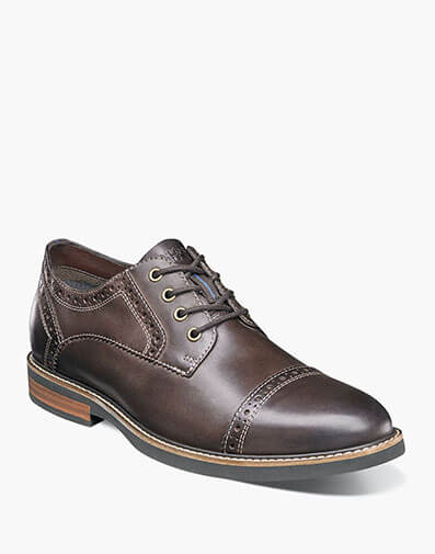 Overland Cap Toe Oxford in Brown CH for $29.90