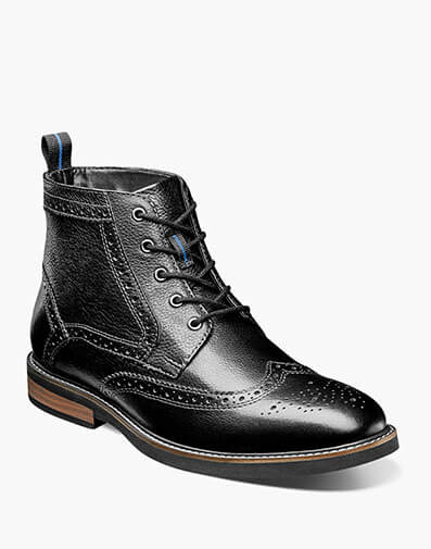 Odell Wingtip Boot in Black Tumbled for $69.90