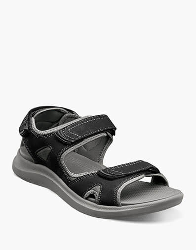 Rio Vista Three Strap River Sandal in Black Multi for $29.90