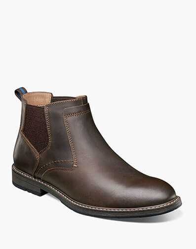 Fuse Plain Toe Chelsea Boot in Brown CH for $100.00