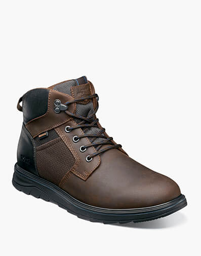 Luxor Waterproof Plain Toe Boot in Brown CH for $100.00