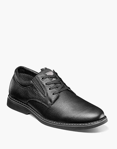 Otto Plain Toe Oxford in Black Tumbled for $74.95