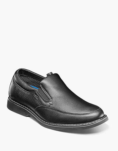 Otto Moc Toe Slip On in Black Tumbled for $100.00