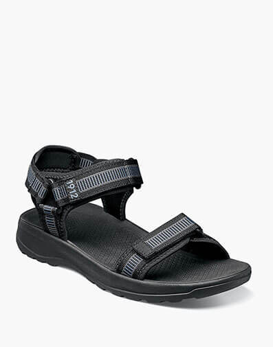 Huck Sport Three Strap Sandal in Black Multi for $49.90