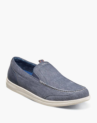 Brewski Canvas Moc Toe Venetian Slip On in Navy for $49.95