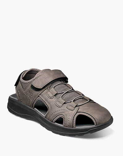 Huck Sport Closed Toe Fisherman Sandal in Charcoal for $54.95