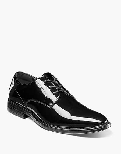 Centro Formal Flex Plain Toe Oxford Black Patent