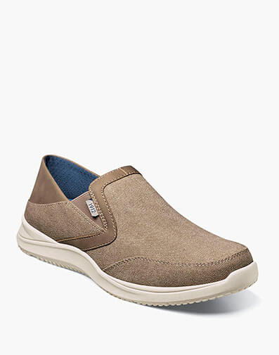 Conway EZ Canvas Moc Toe Slip On in Stone for $49.95