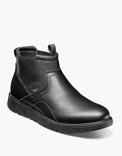 Karnak Plain Toe Chelsea Boot in Black Tumbled for $120.00