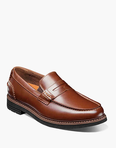 Odin II Moc Toe Penny Loafer in Cognac for $110.00
