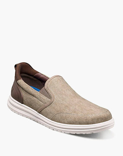 Brew City EZ Hands Free Canvas Moc Toe Slip On in Stone Multi for $85.00