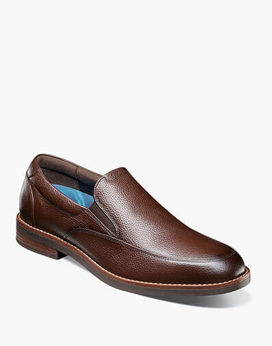 Fitz Flex Moc Toe Venetian Slip On in Brown Tumbled for $110.00