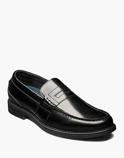 Lincoln Moc Toe Penny Loafer in Black Multi for $95.00