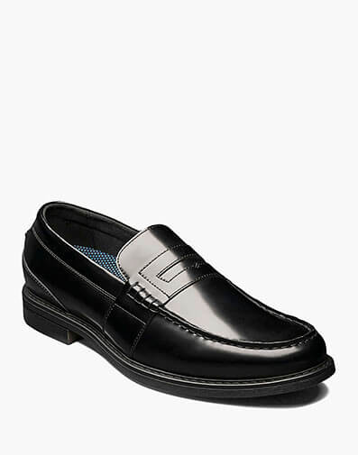 Lincoln Moc Toe Penny Loafer in Black Multi for $69.95